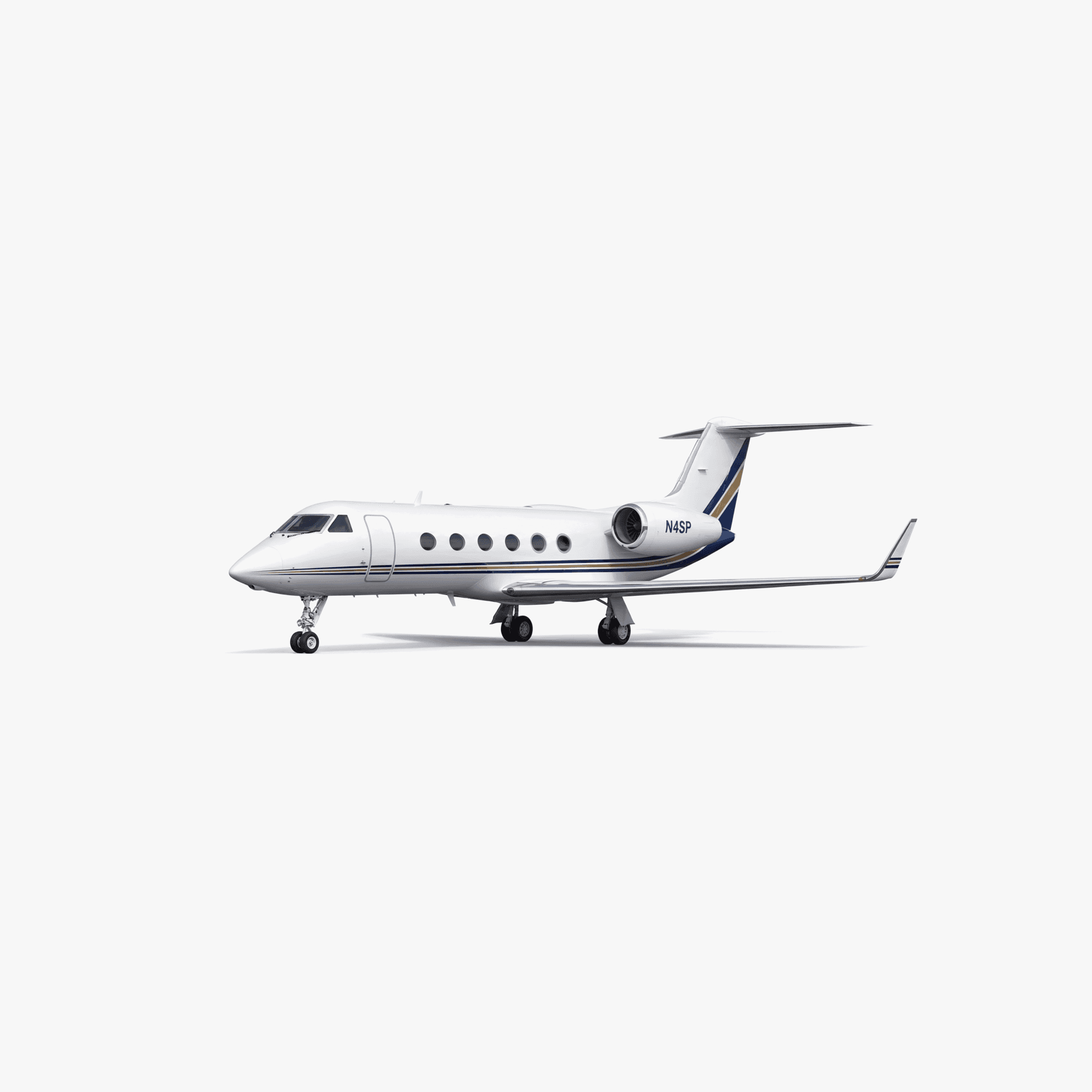 Gulfstream GIV-SP Heavy Jet private jet — 3D exterior view from VOLO charter fleet