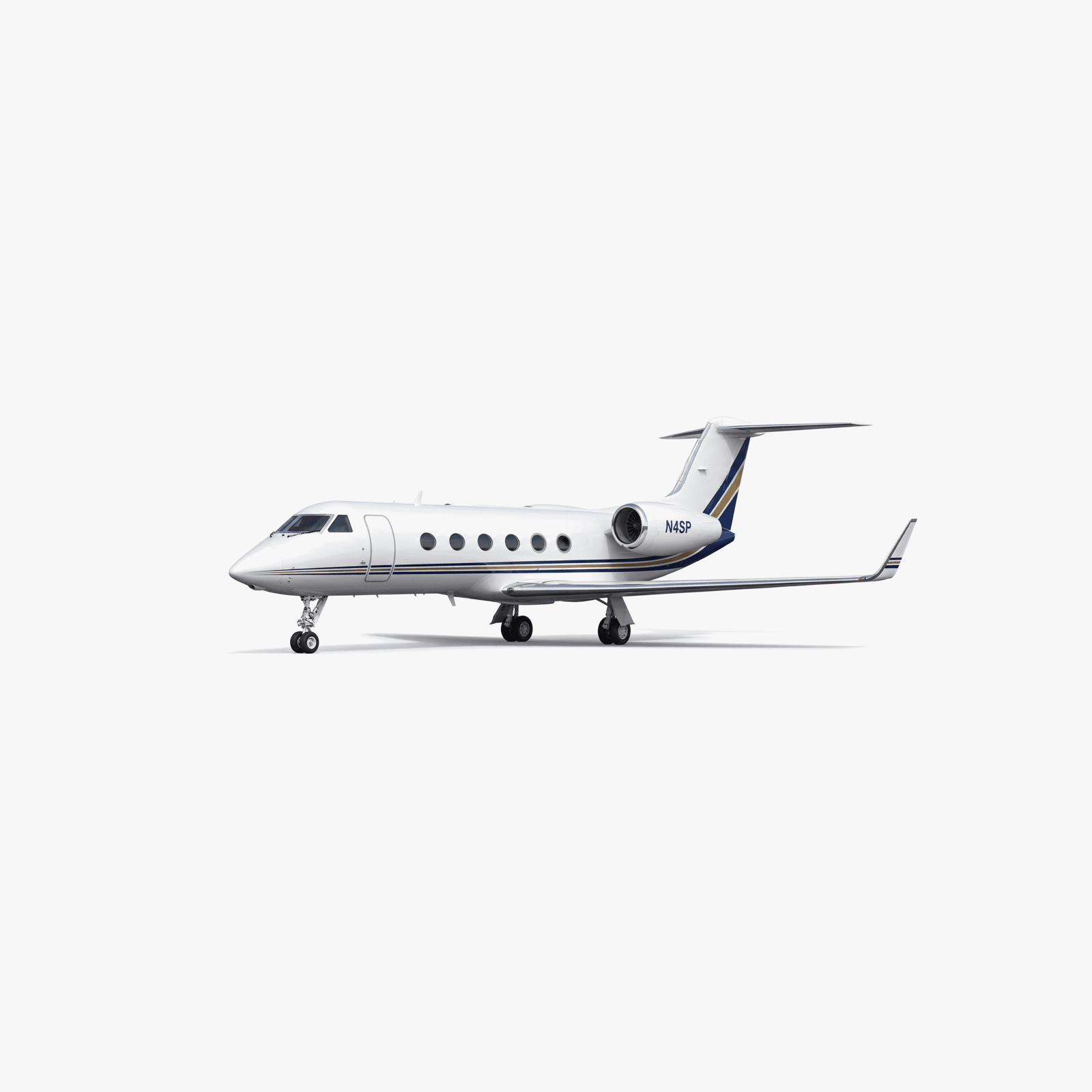 Gulfstream GIV-SP Heavy Jet private jet — 3D exterior view from VOLO charter fleet