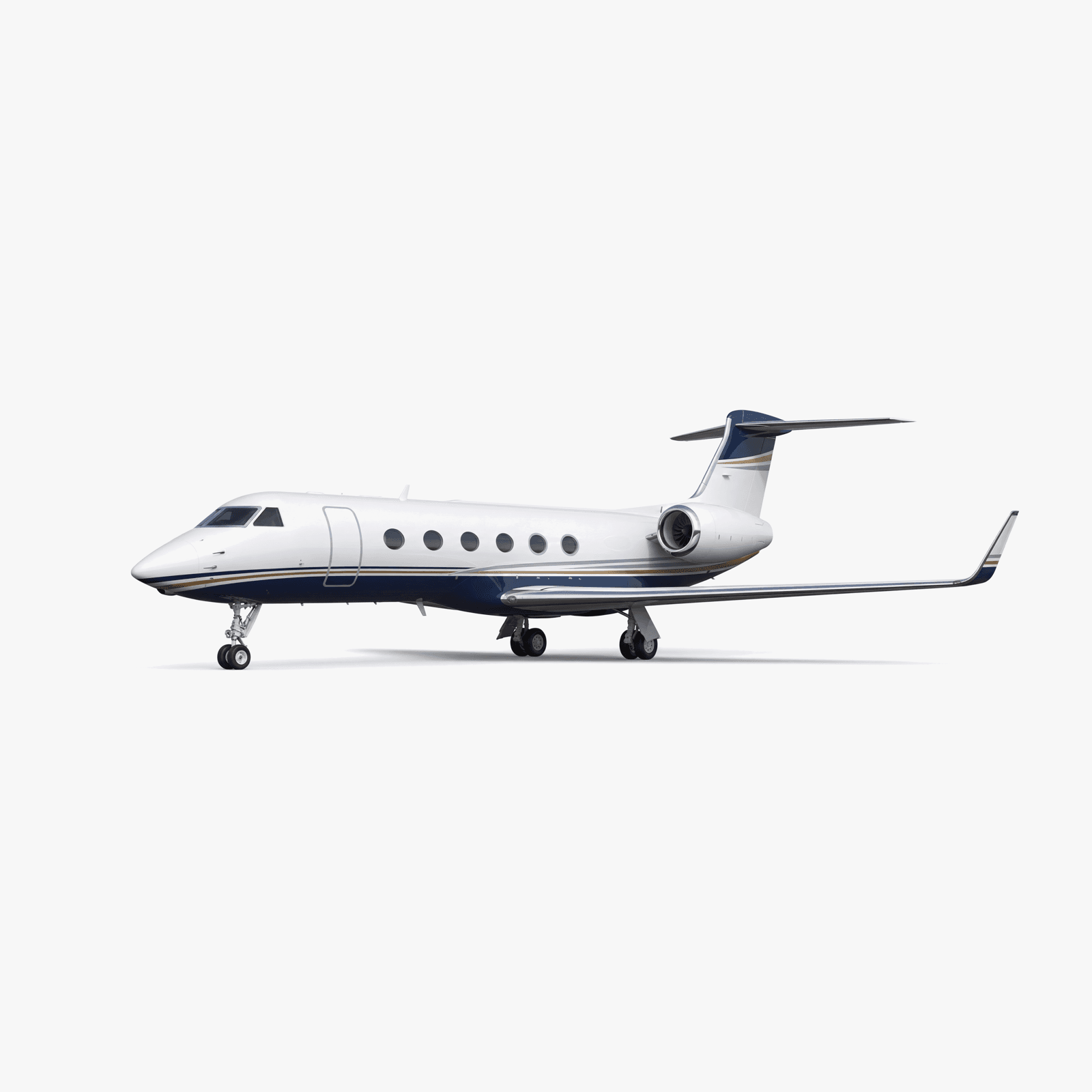 Gulfstream GV Ultra Long Range private jet — 3D exterior view from VOLO charter fleet