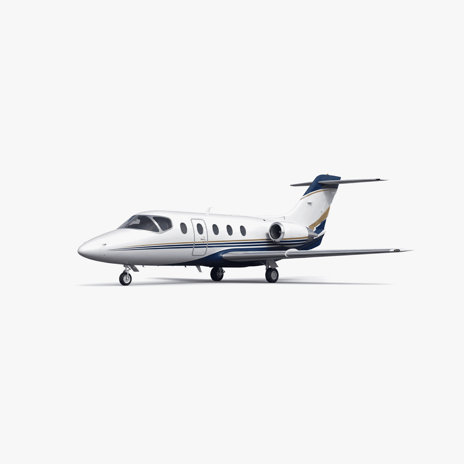 Hawker 400A Light Jet private jet — 3D exterior view from VOLO charter fleet