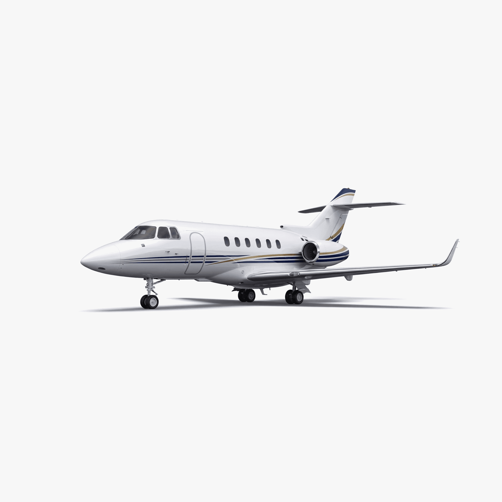 Hawker 700A Midsize Jet private jet — 3D exterior view from VOLO charter fleet