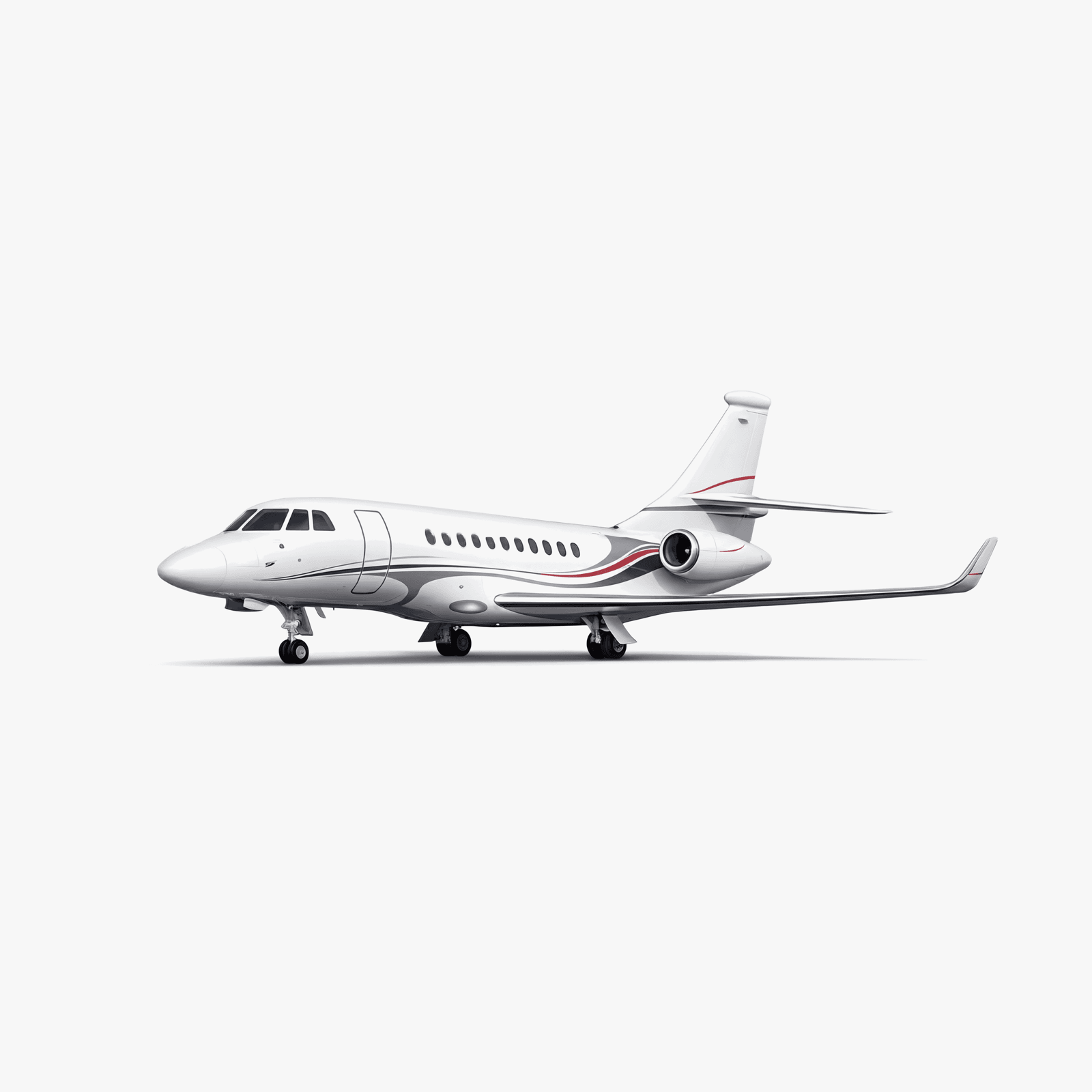 Hawker 800B Midsize Jet private jet — 3D exterior view from VOLO charter fleet