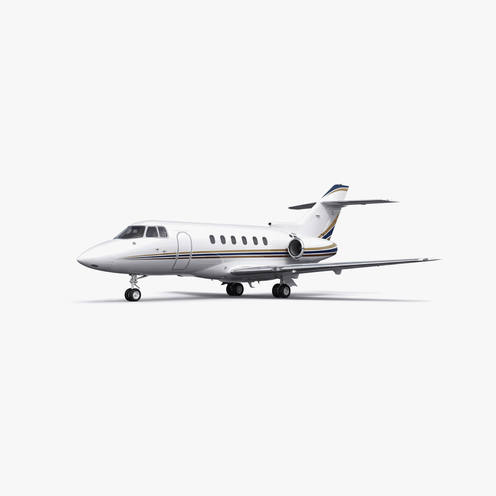 Hawker 800SP Midsize Jet private jet — 3D exterior view from VOLO charter fleet