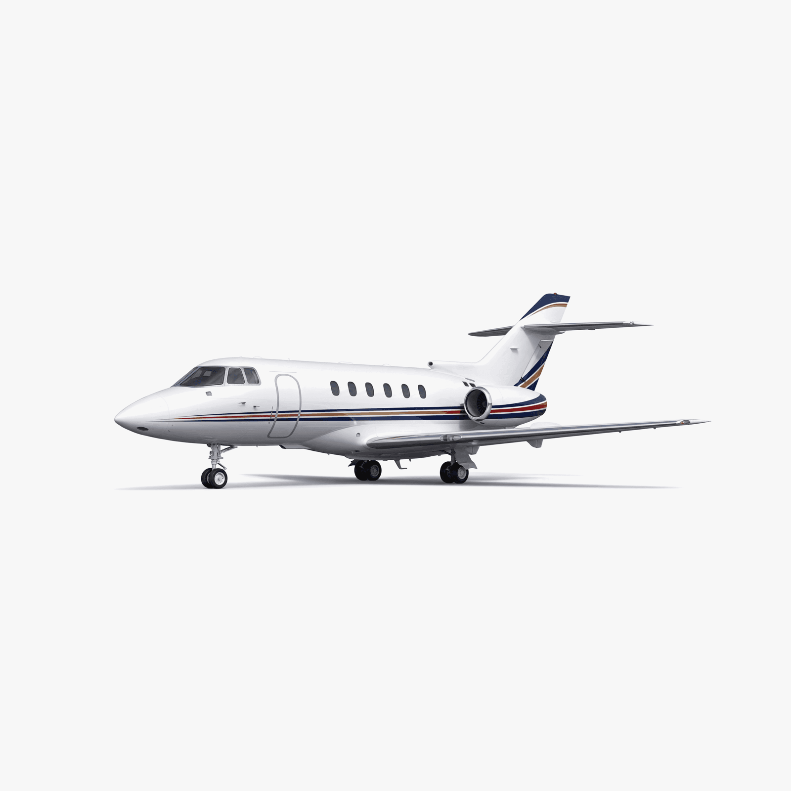 Hawker 800XP Midsize Jet private jet — 3D exterior view from VOLO charter fleet