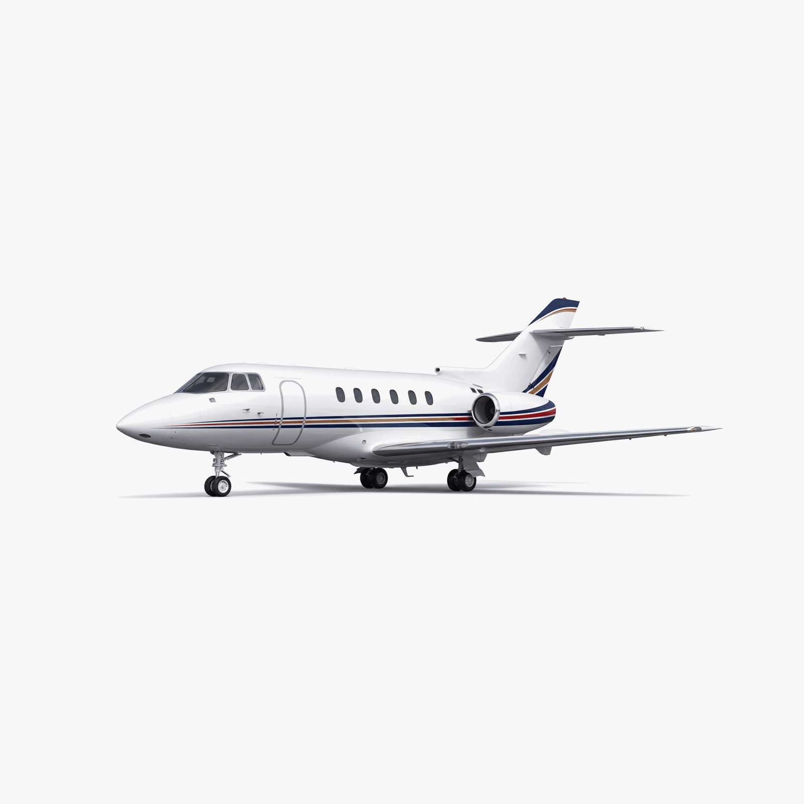 Hawker 800XP Midsize Jet private jet — 3D exterior view from VOLO charter fleet