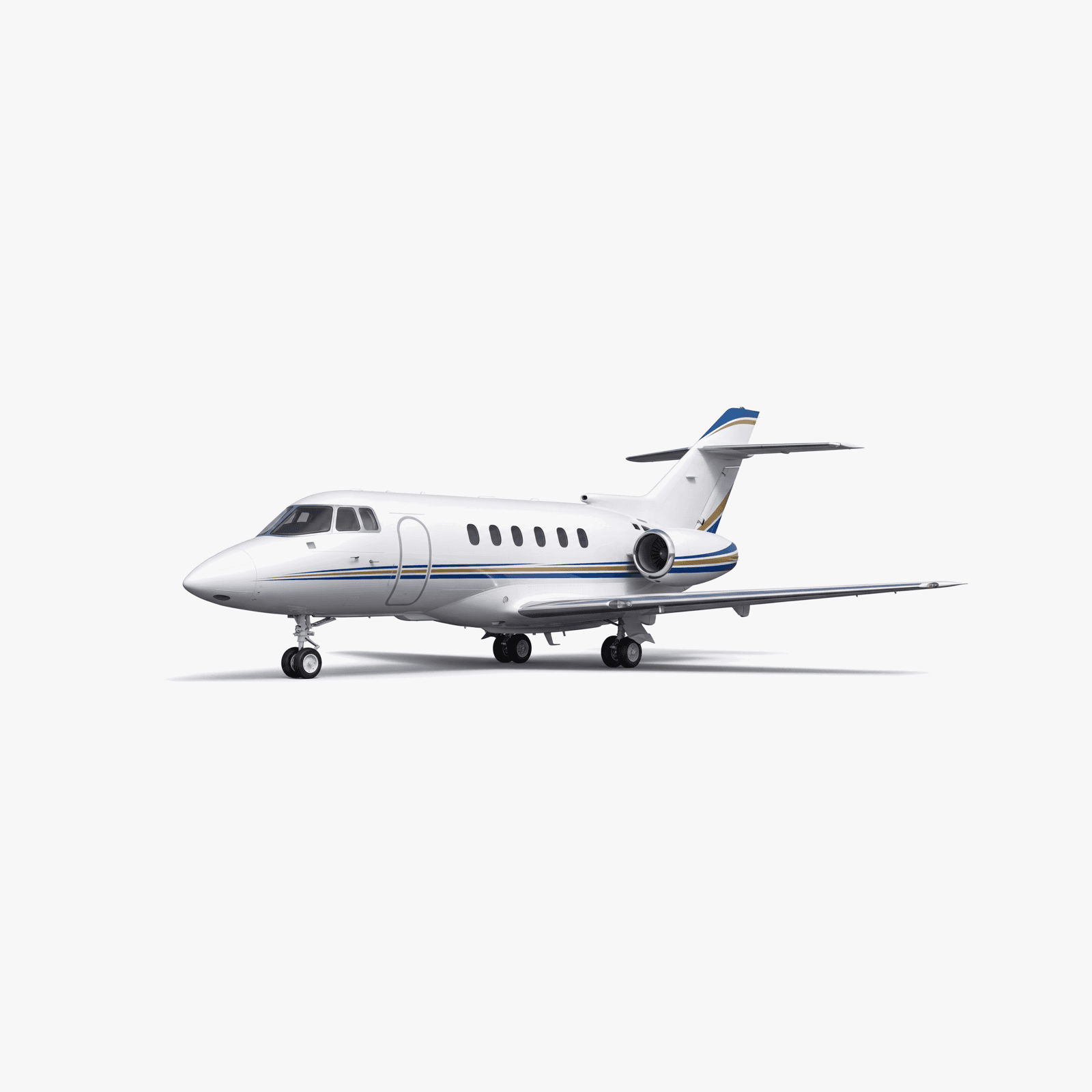 Hawker 850XP Midsize Jet private jet — 3D exterior view from VOLO charter fleet