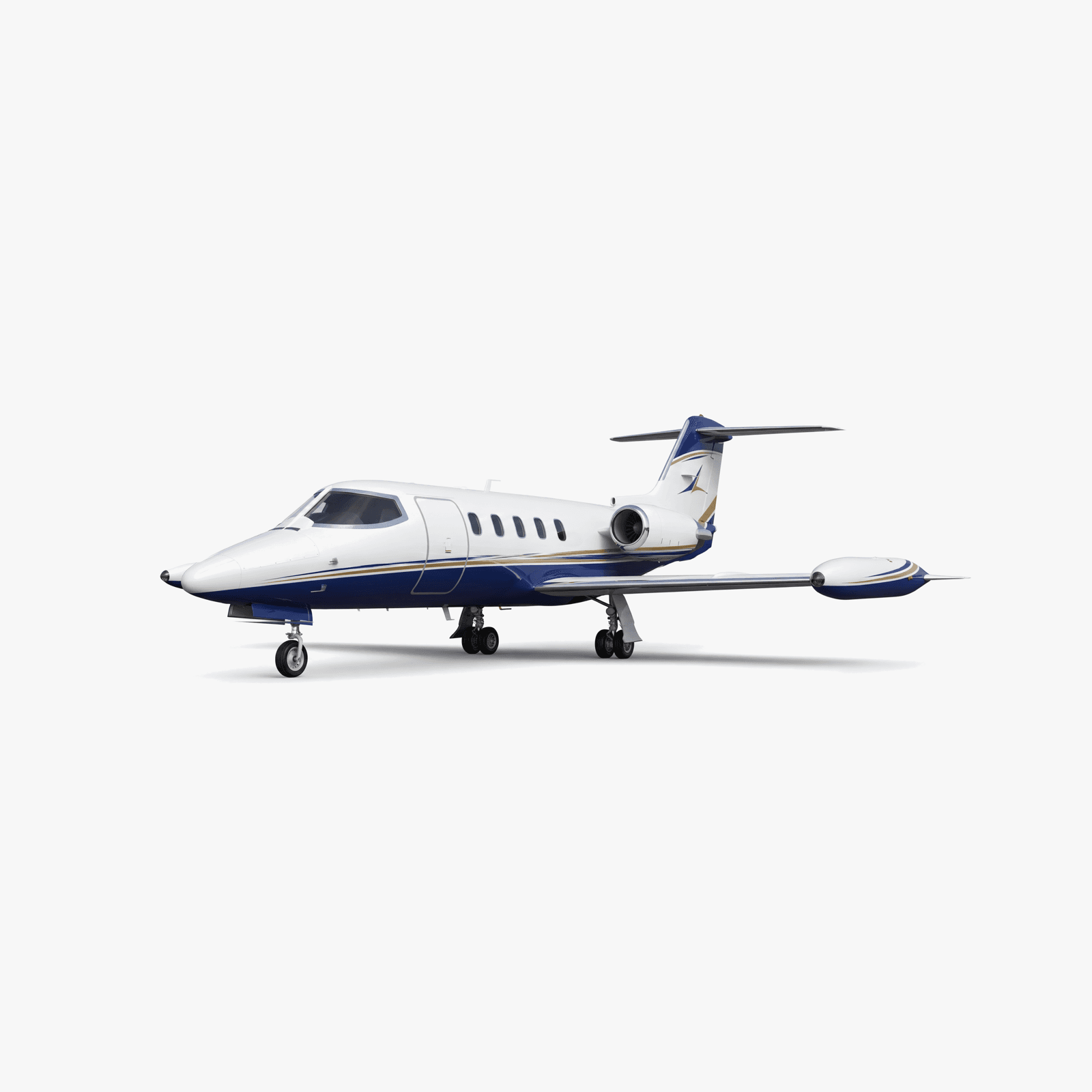 Learjet 25 Light Jet private jet — 3D exterior view from VOLO charter fleet