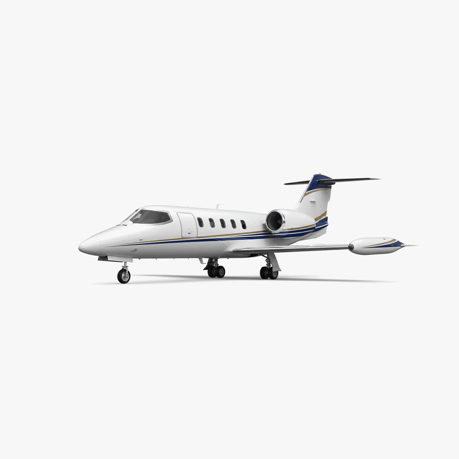 Learjet 31A Midsize Jet private jet — 3D exterior view from VOLO charter fleet