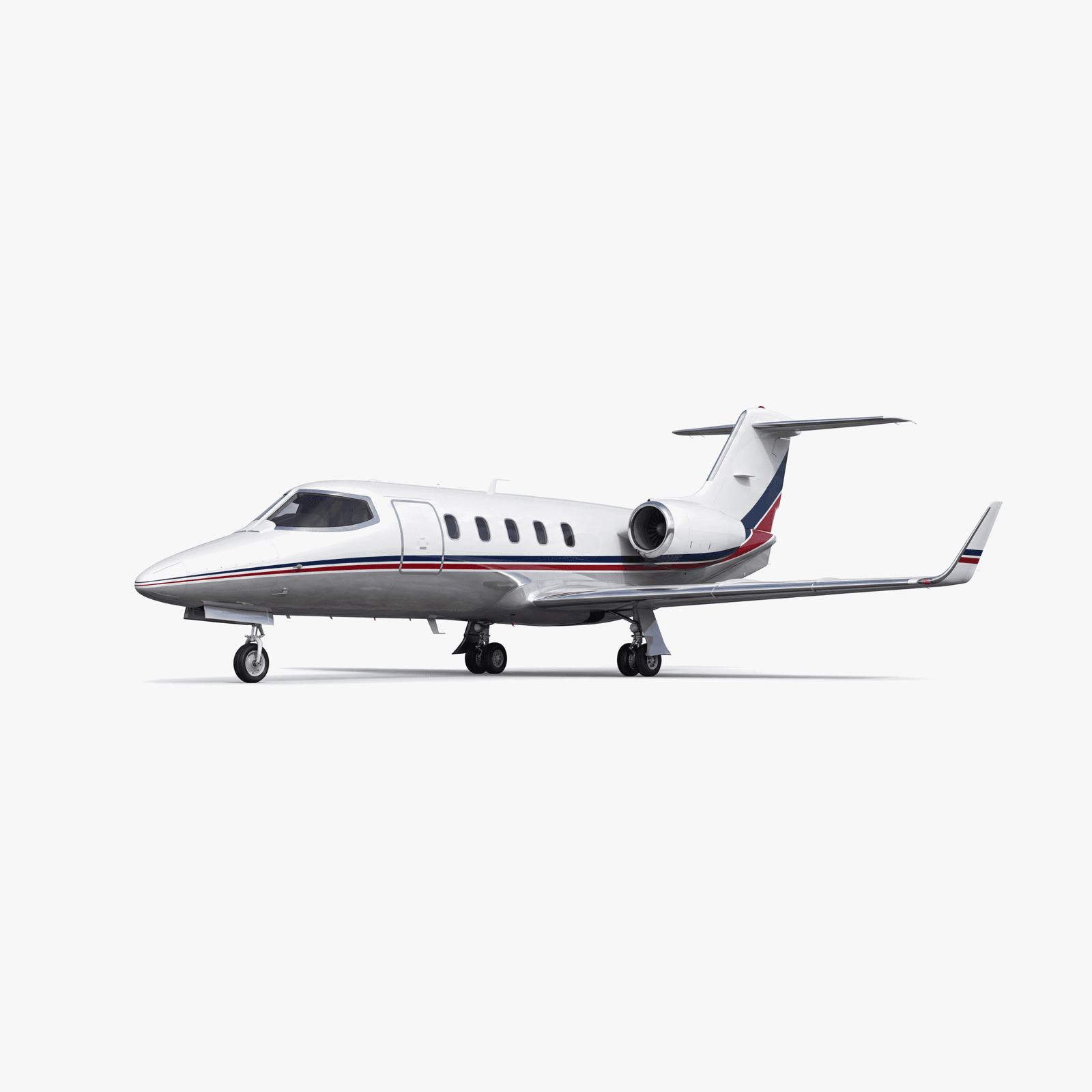 Learjet 35A Midsize Jet private jet — 3D exterior view from VOLO charter fleet