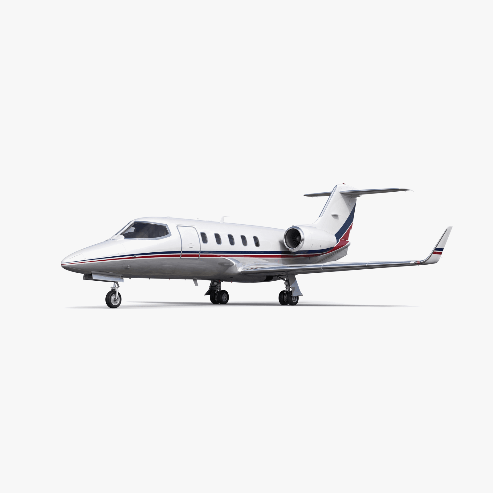 Learjet 35A Midsize Jet private jet — 3D exterior view from VOLO charter fleet