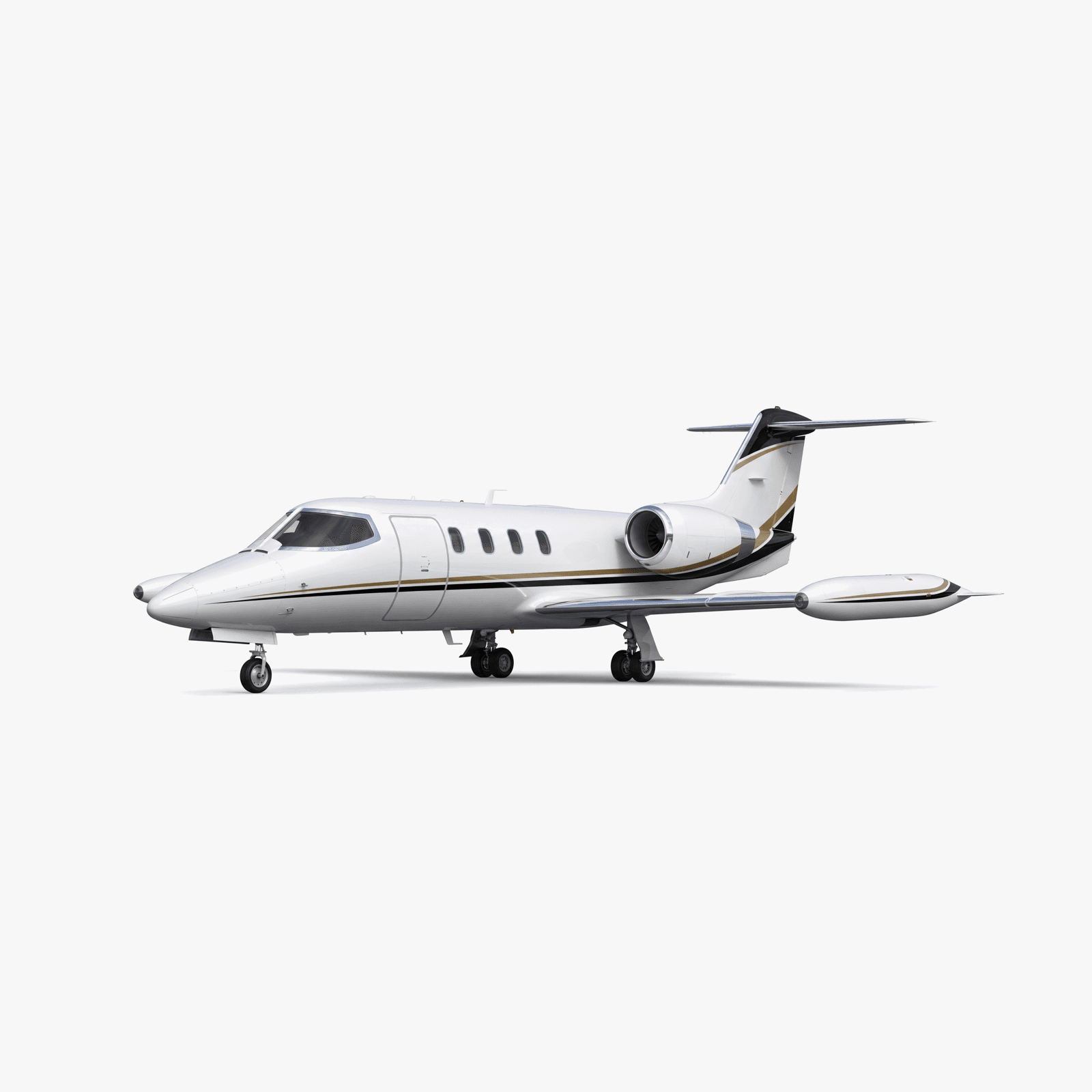 Learjet 36 Midsize Jet private jet — 3D exterior view from VOLO charter fleet
