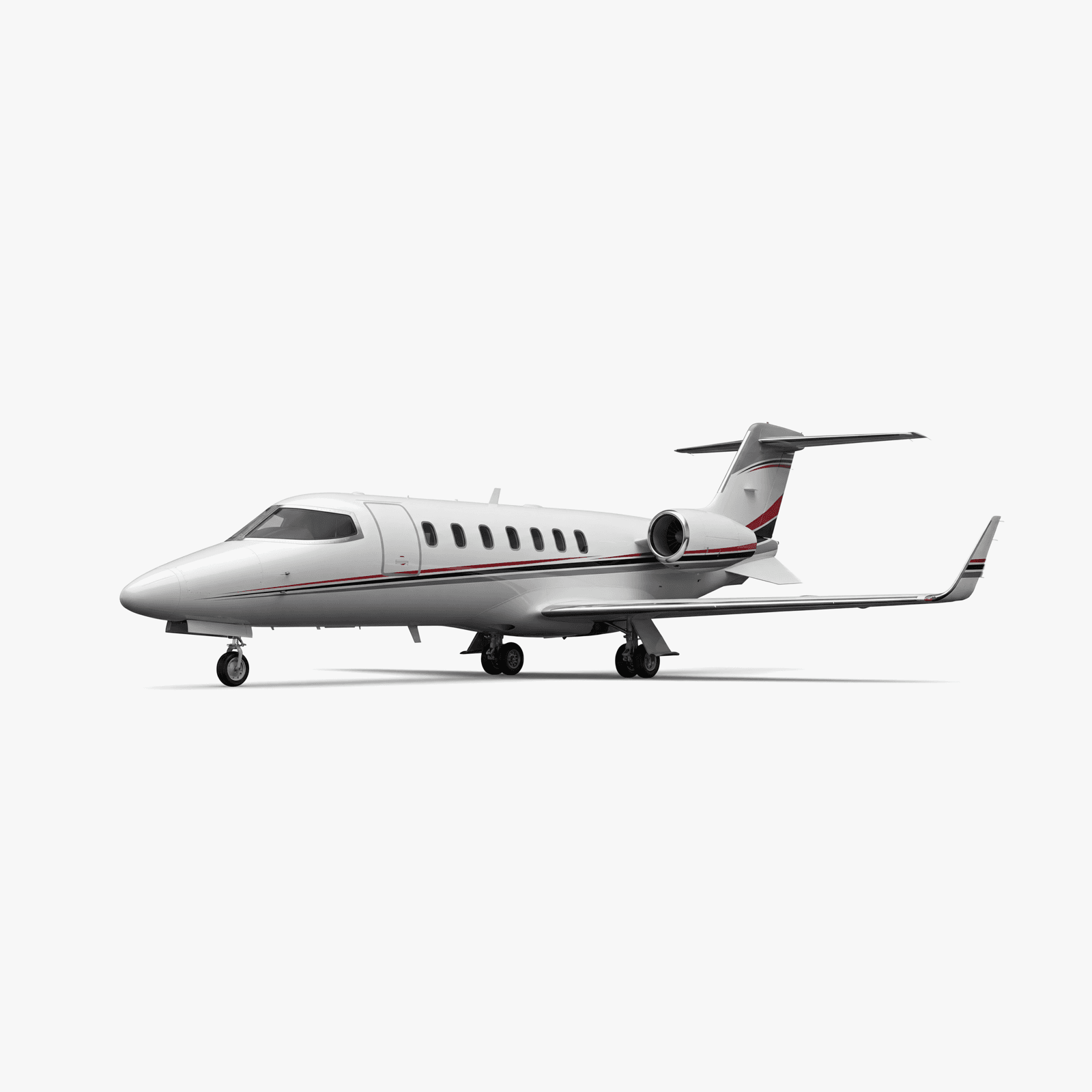 Learjet 40 Midsize Jet private jet — 3D exterior view from VOLO charter fleet