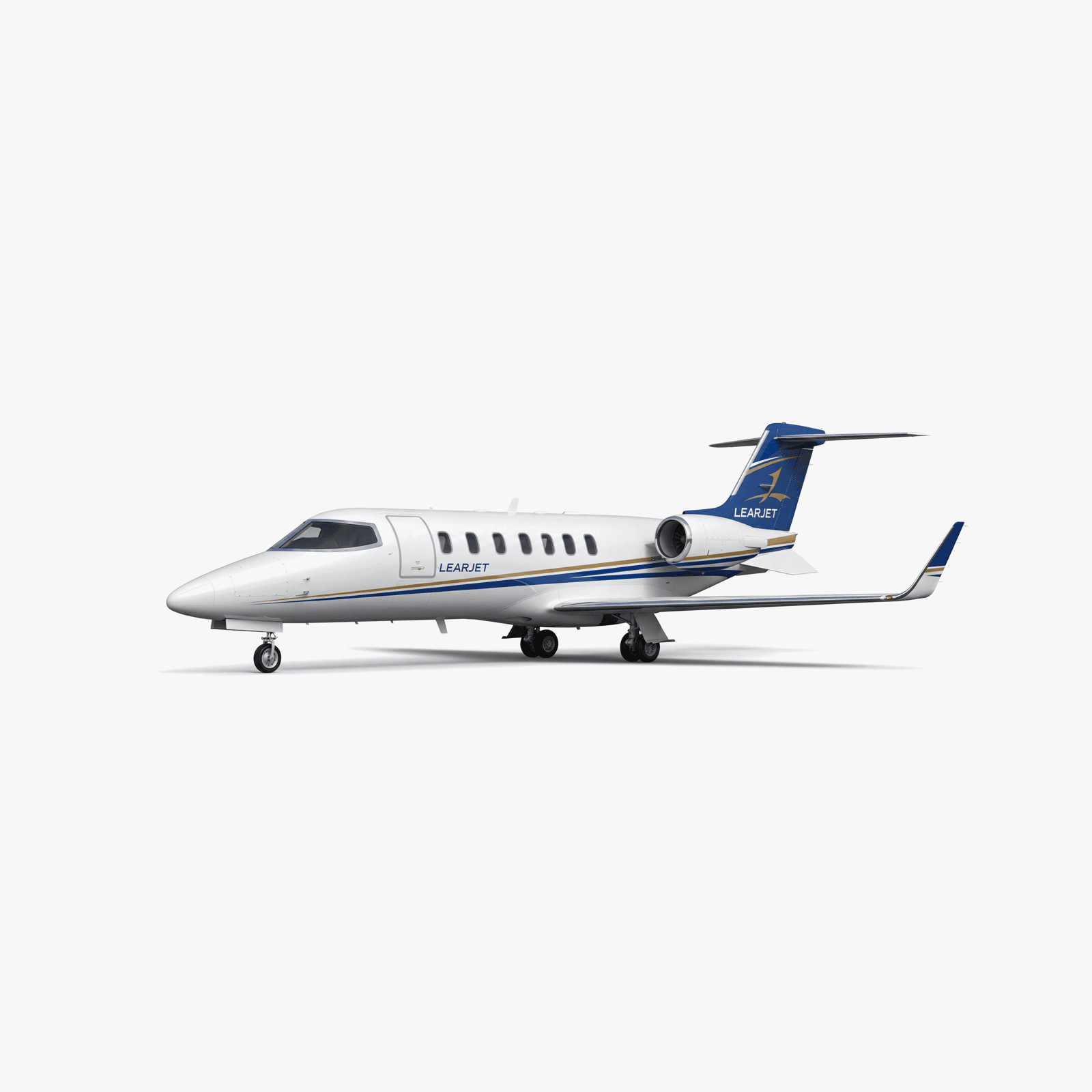 Learjet 45XR Midsize Jet private jet — 3D exterior view from VOLO charter fleet