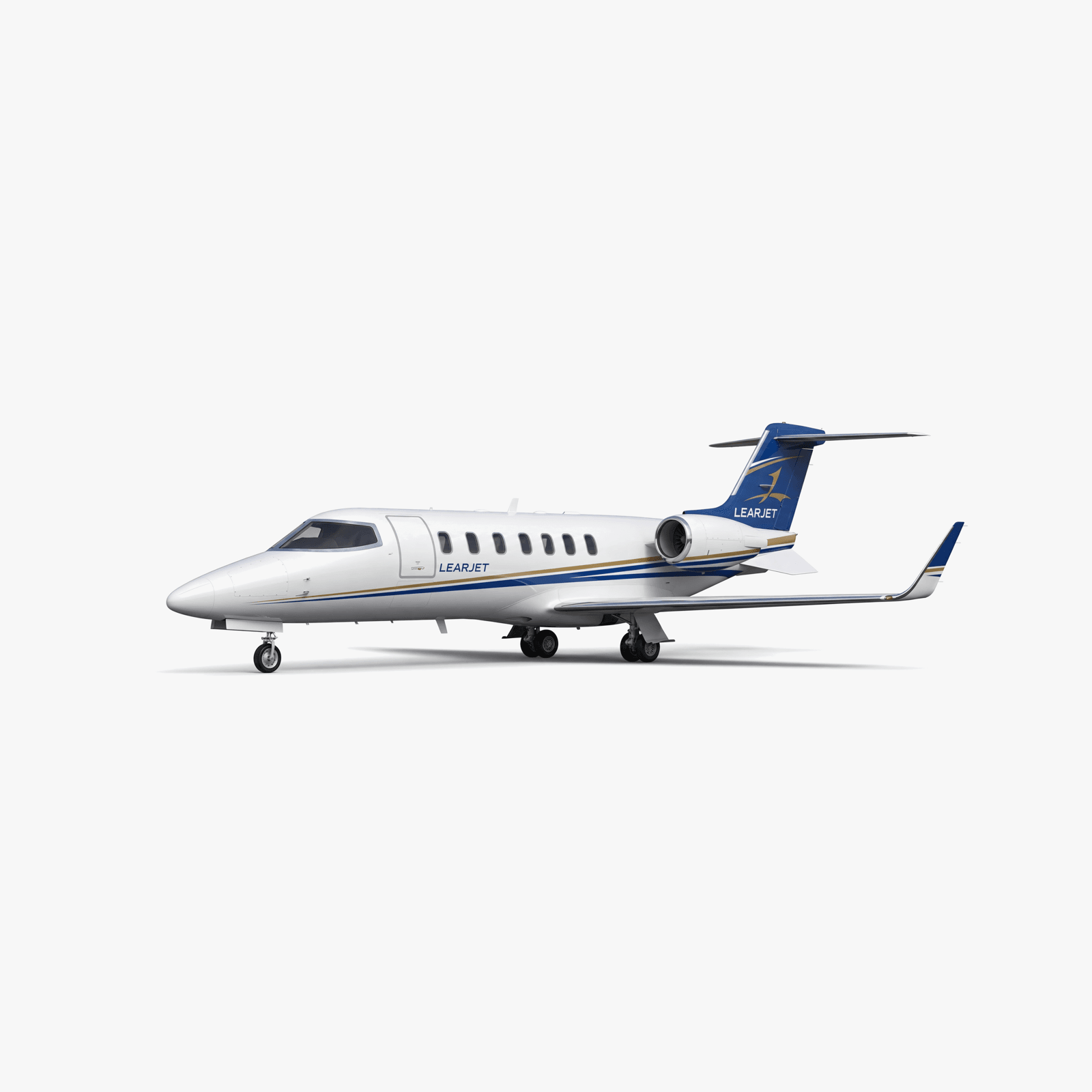 Learjet 45XR Midsize Jet private jet — 3D exterior view from VOLO charter fleet