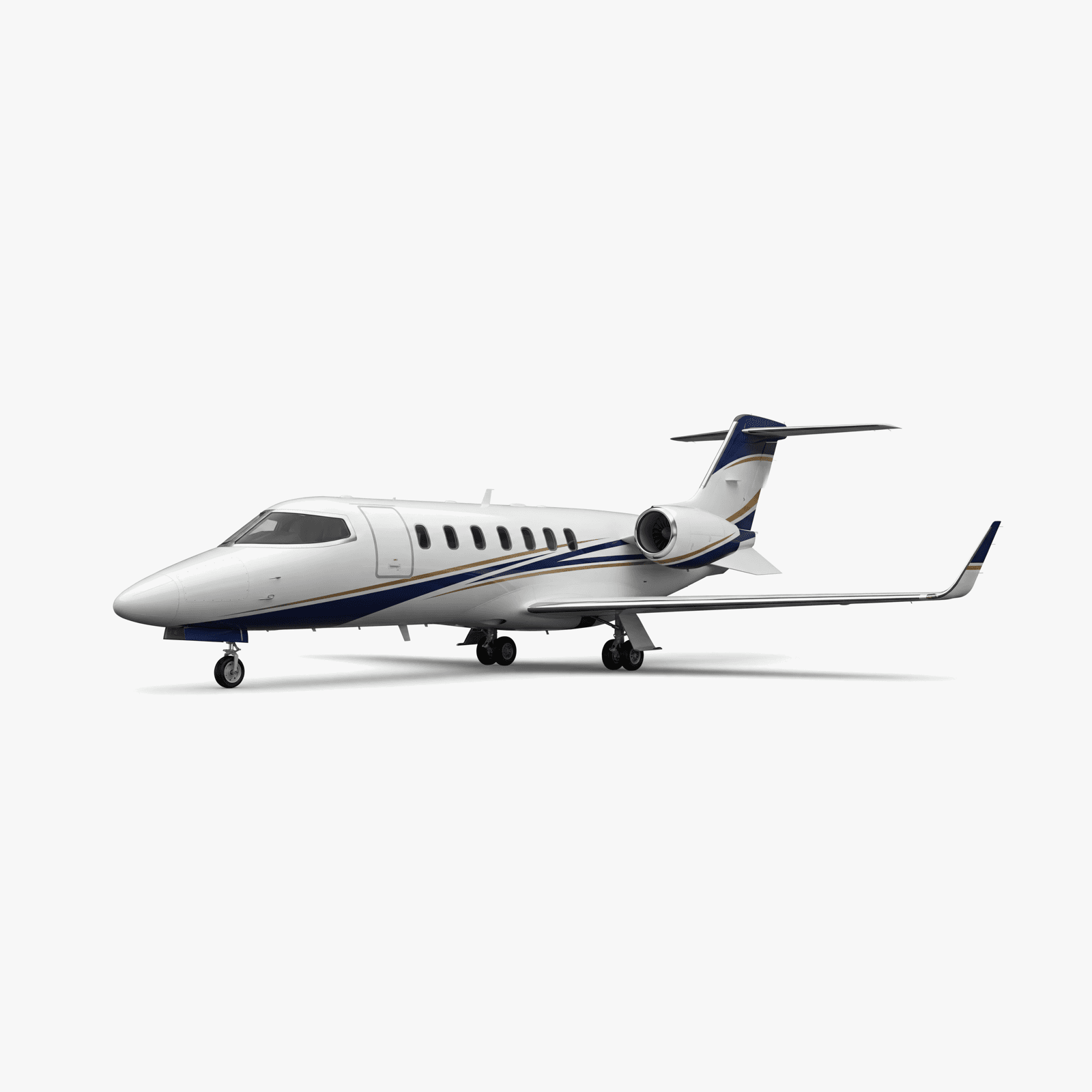 Learjet 70 Midsize Jet private jet — 3D exterior view from VOLO charter fleet