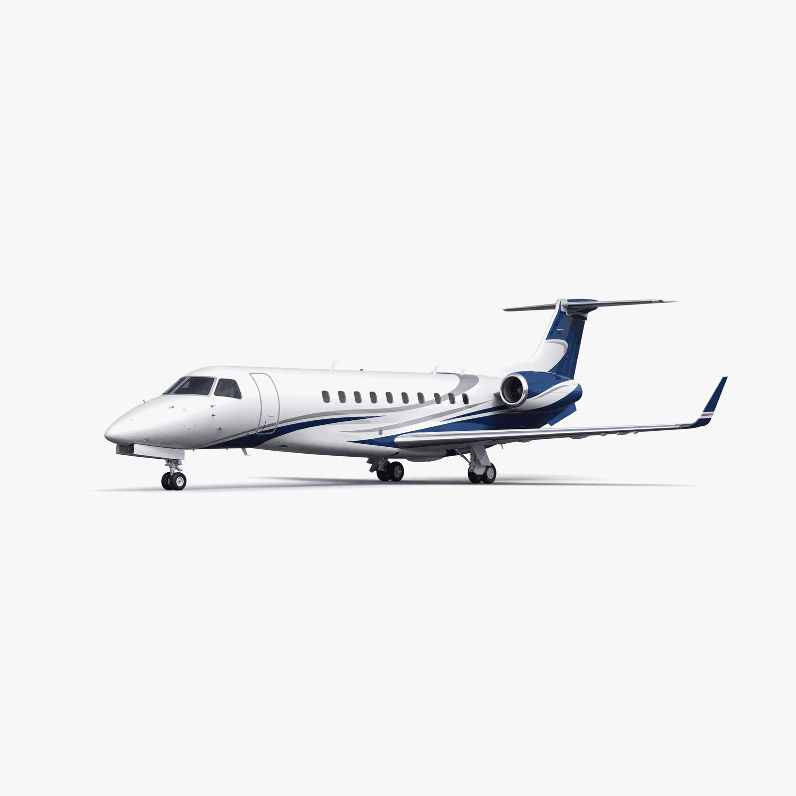 Legacy 650 Heavy Jet private jet — 3D exterior view from VOLO charter fleet