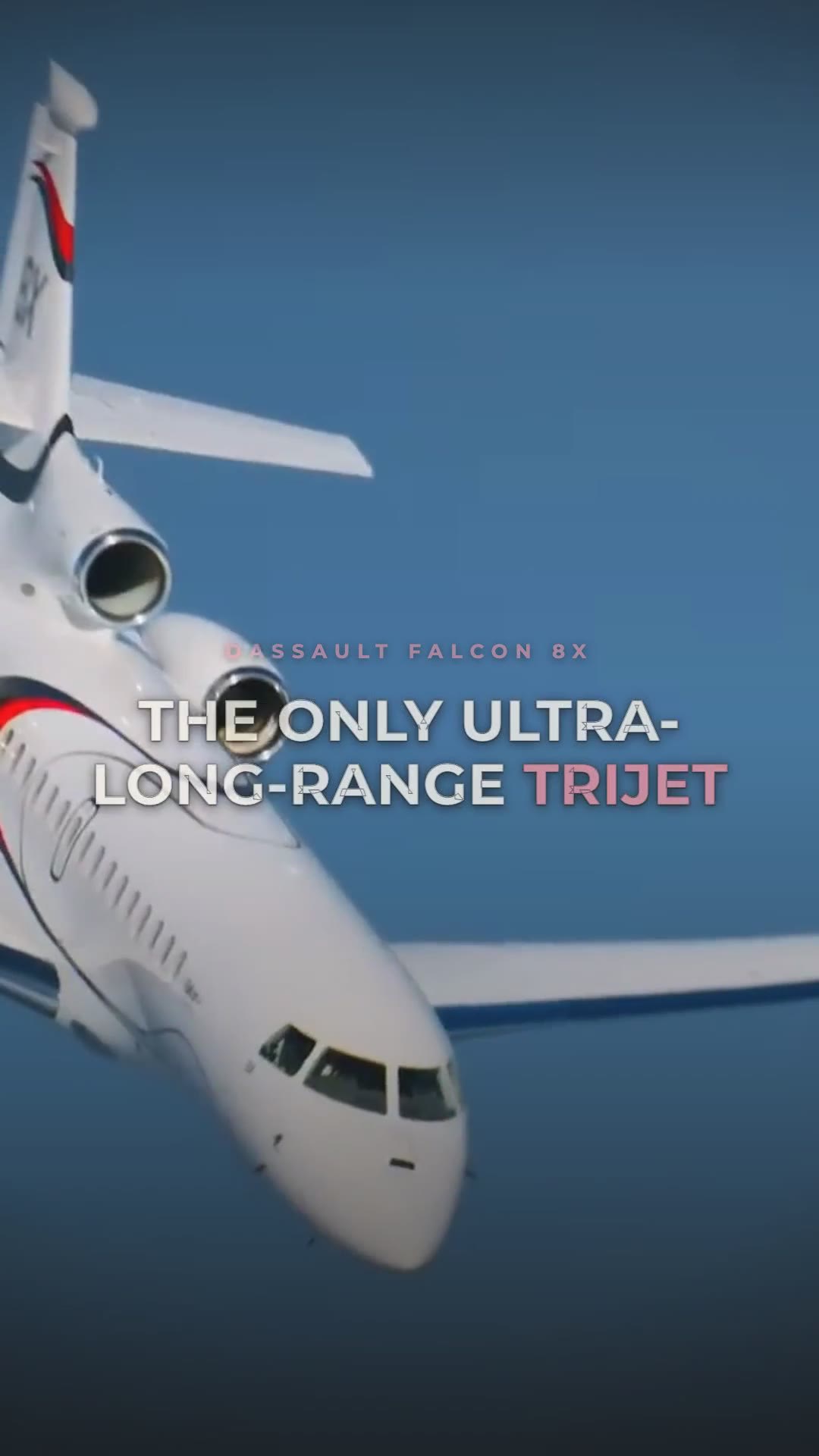 L'unique fleuron triréacteur : le Dassault Falcon 8X en montage hype